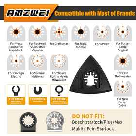 AMZWEI compatibility with Dewalt Milwaukee Ryobi simplifies shopping.
