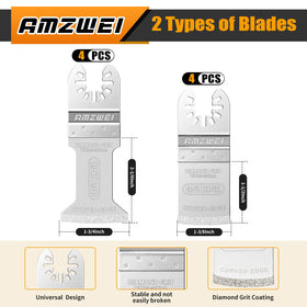 AMZWEI curved-edge design enables precise cuts in tight corners