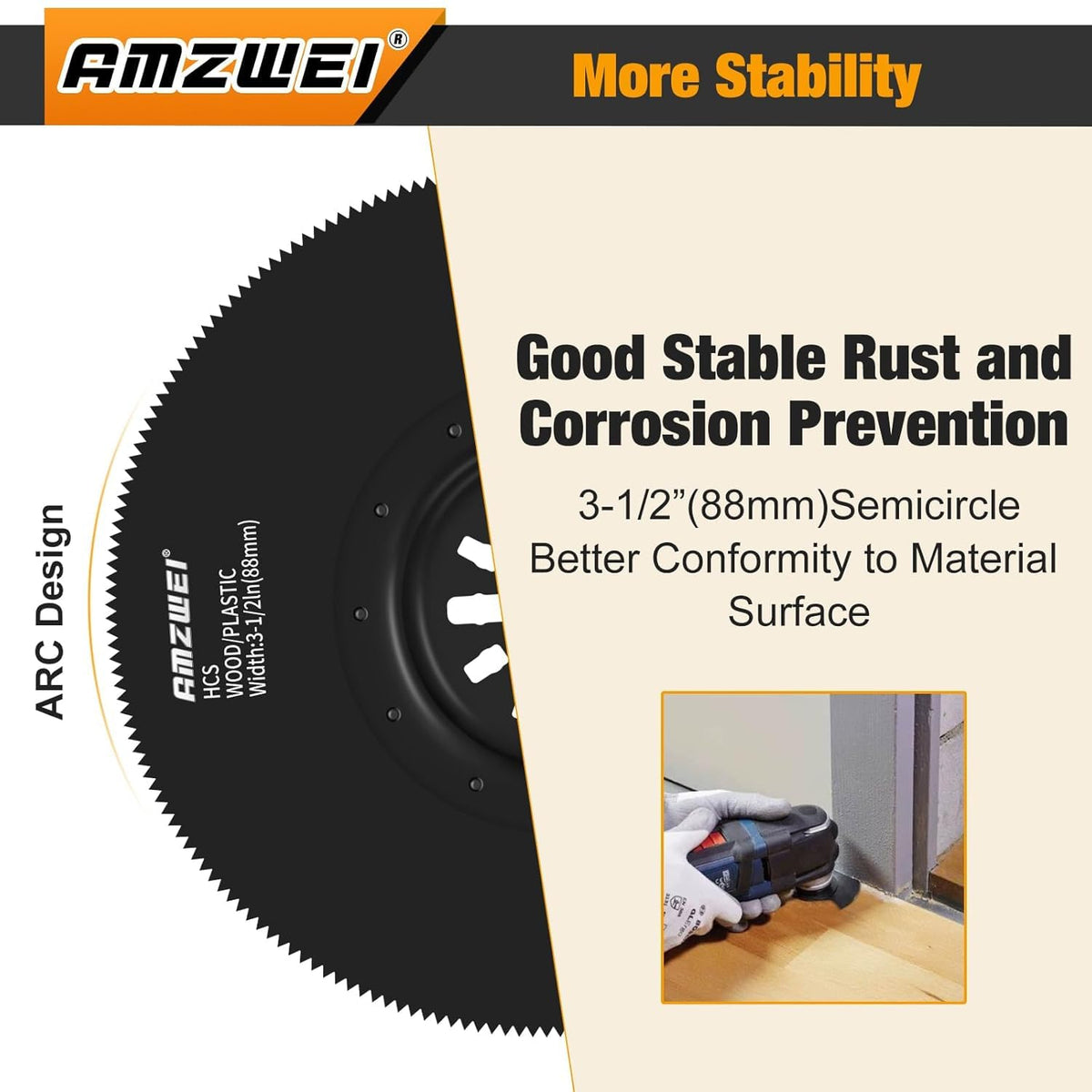 AMZWEI blades deliver durable cutting performance across tough materials