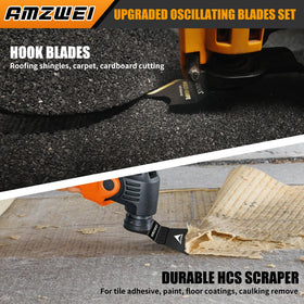 AMZWEI HCS and Japanese teeth blades offer versatile options for wood, metal, and plastic.
