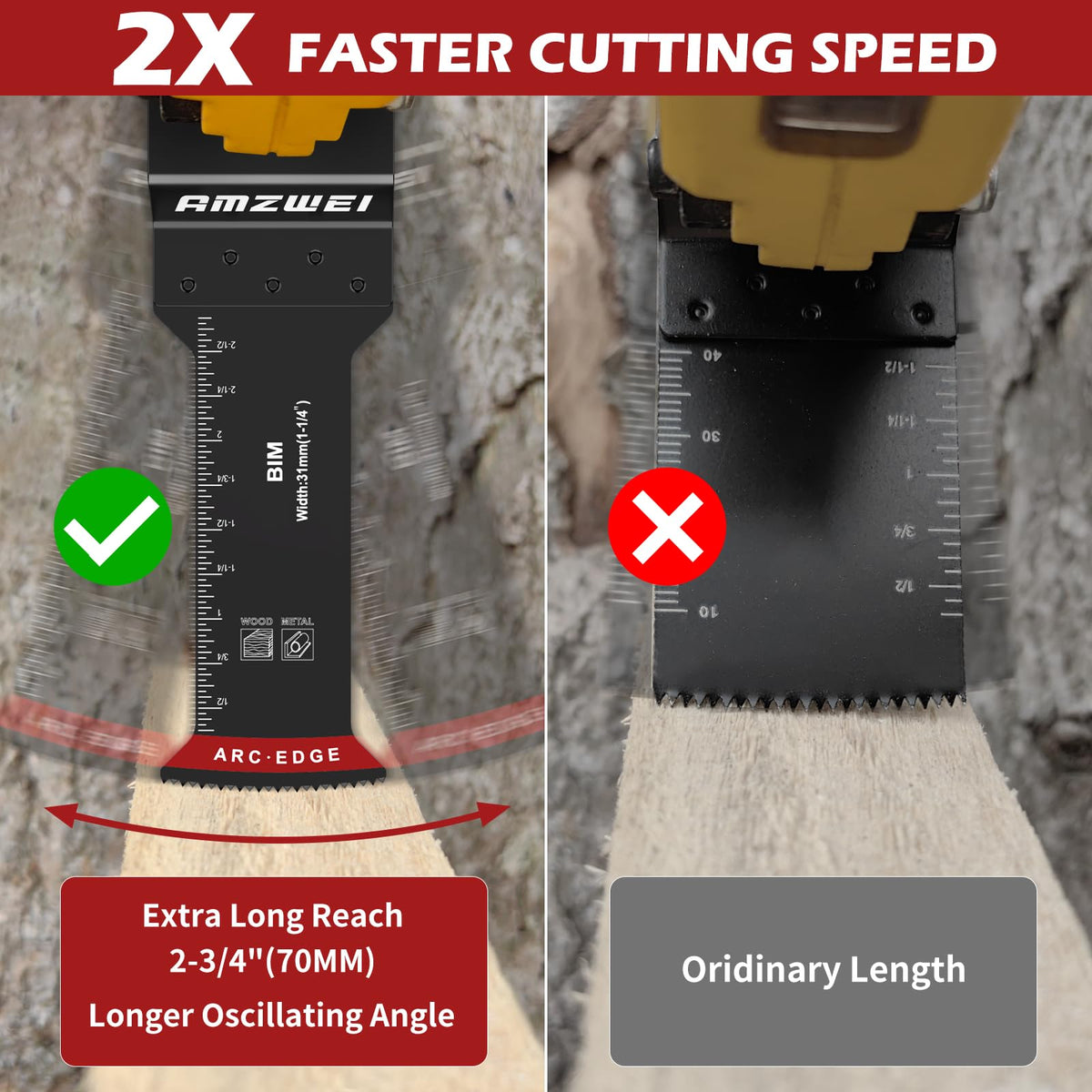 AMZWEI professional-grade blades for woodworking and detailed remodels.