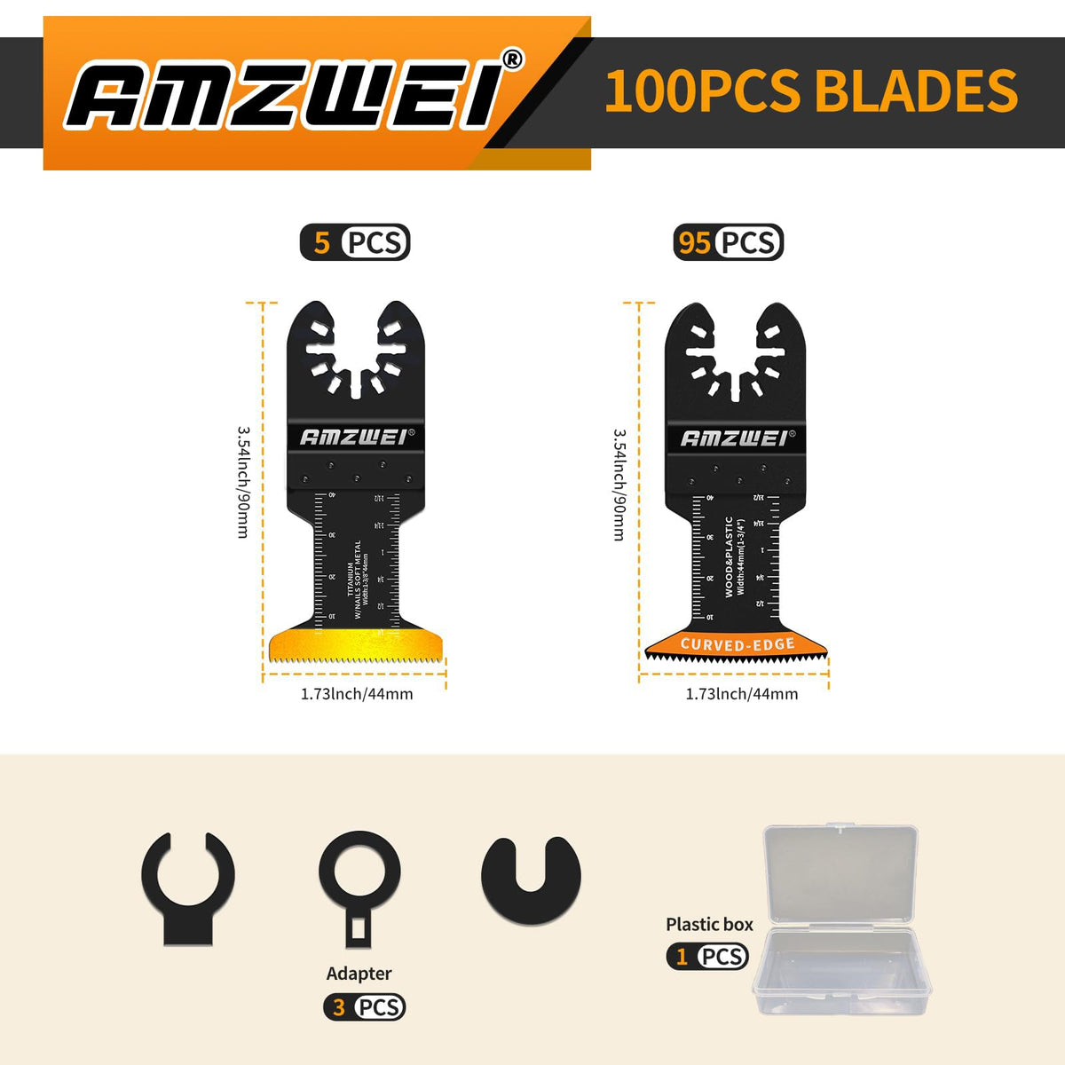 AMZWEI titanium blade for precise metal cutting and nails