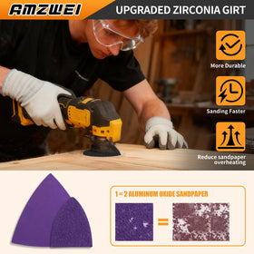 AMZWEI triangle sanding pad reaches corners and edges.