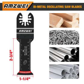 AMZWEI universal interface enables broad oscillating tool compatibility.