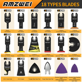 AMZWEI upgraded titanium blades close-up highlights durability for demanding cuts.