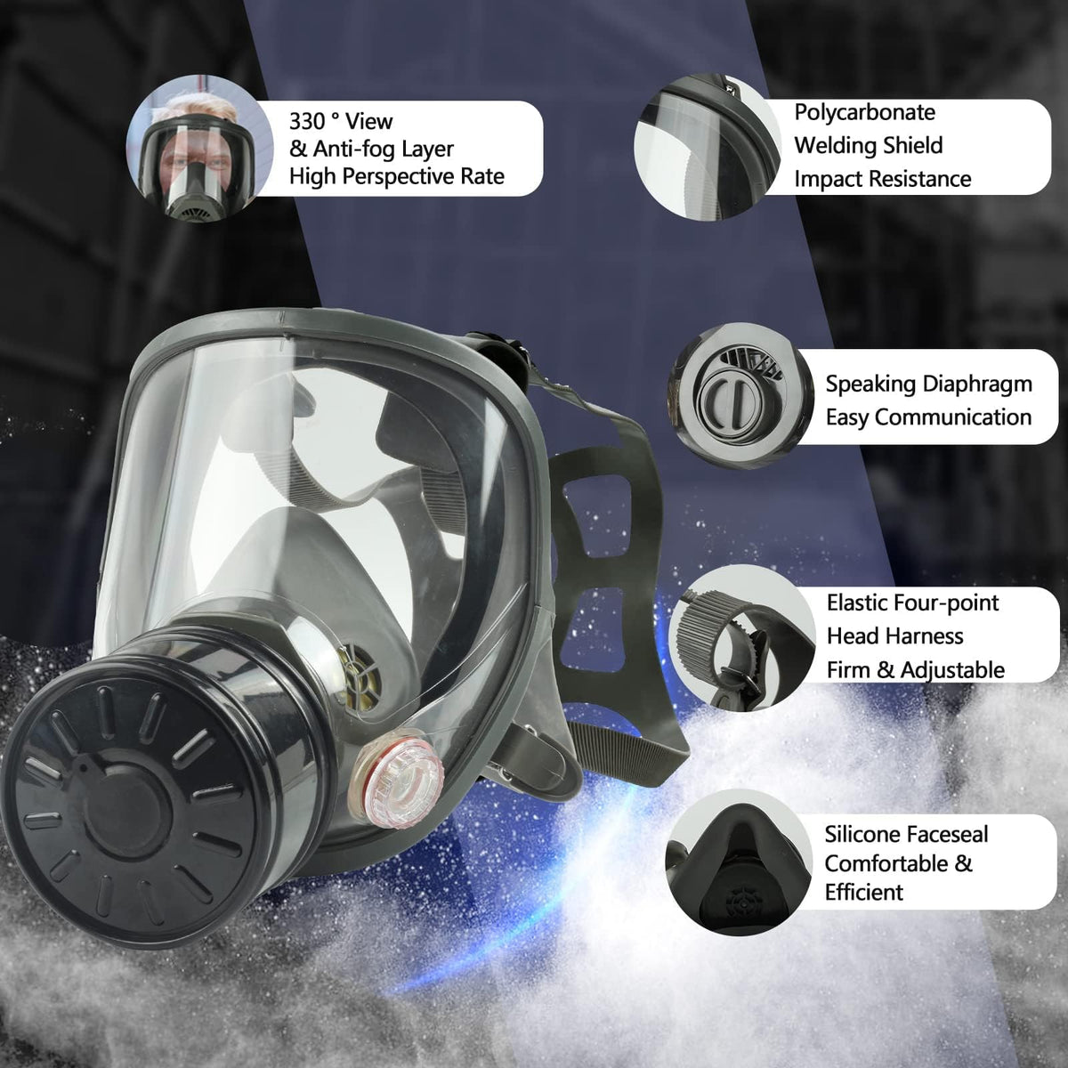 AMZYXUAN 40mm activated carbon filter for effective gas and odor filtration.