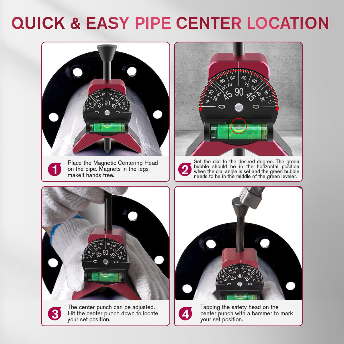 Anblak magnetic grip tool demonstrating secure hold on metal surface