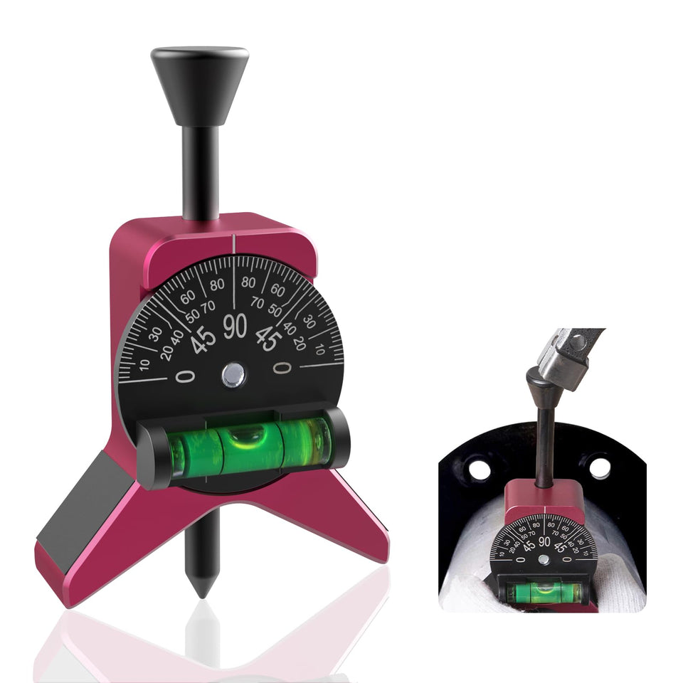 Anblak magnetic pipe center finder in top view with hands-free alignment