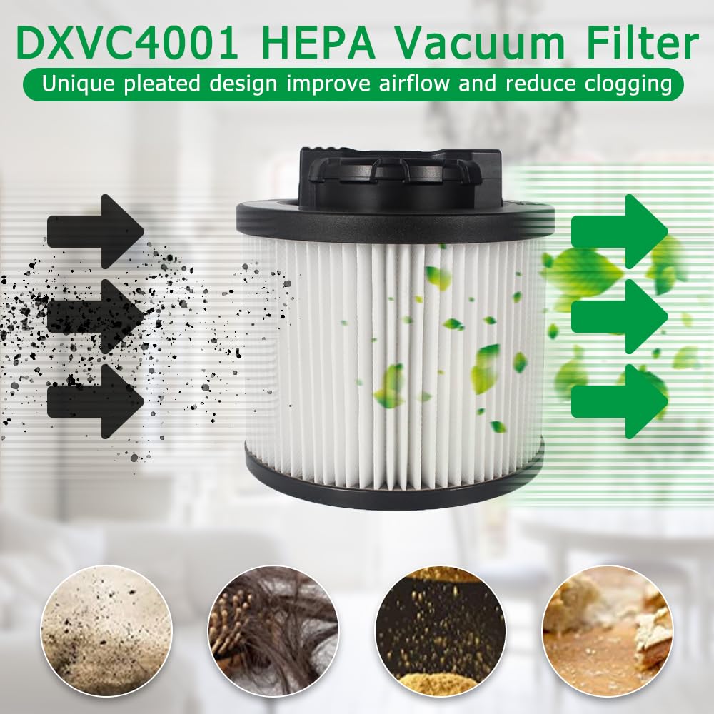 ANBOO DXVC4001 fits DEWALT 4-5 gallon vacuums for versatile cleanup.