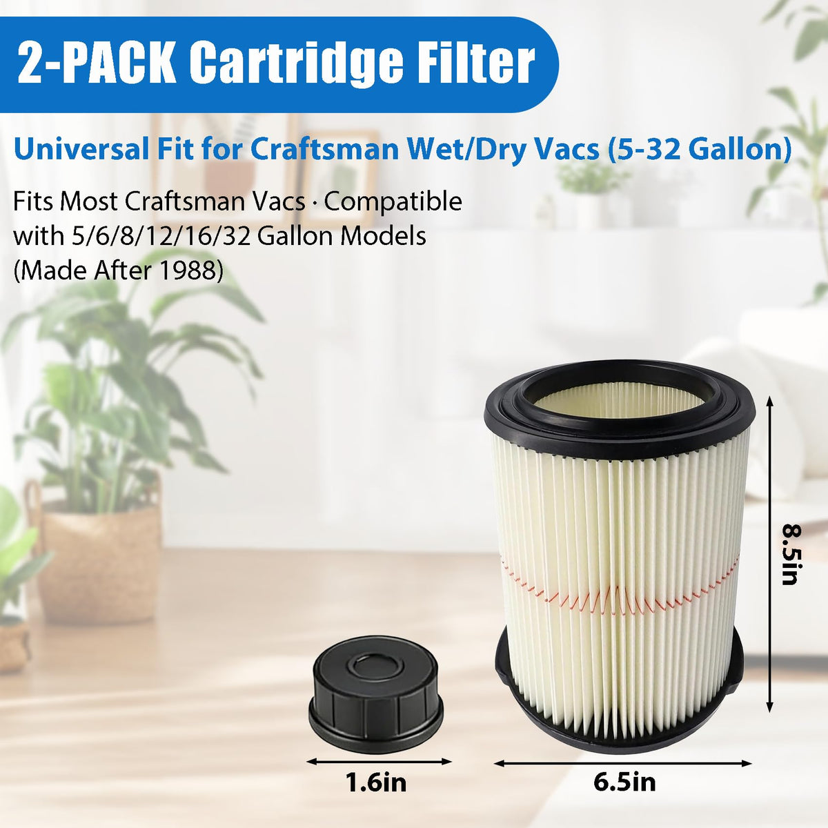 ANBOO two-pack filter set with integrated caps for quick changes