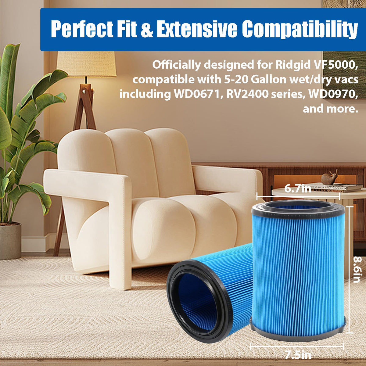 ANBOO VF5000 uses a 3-layer design to maximize dust holding capacity.
