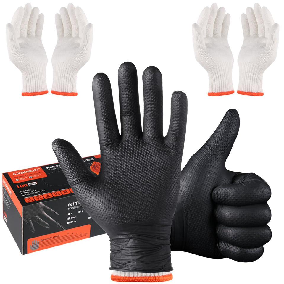 ANBOSON BBQ gloves heat-resistant outer layer for safe grilling