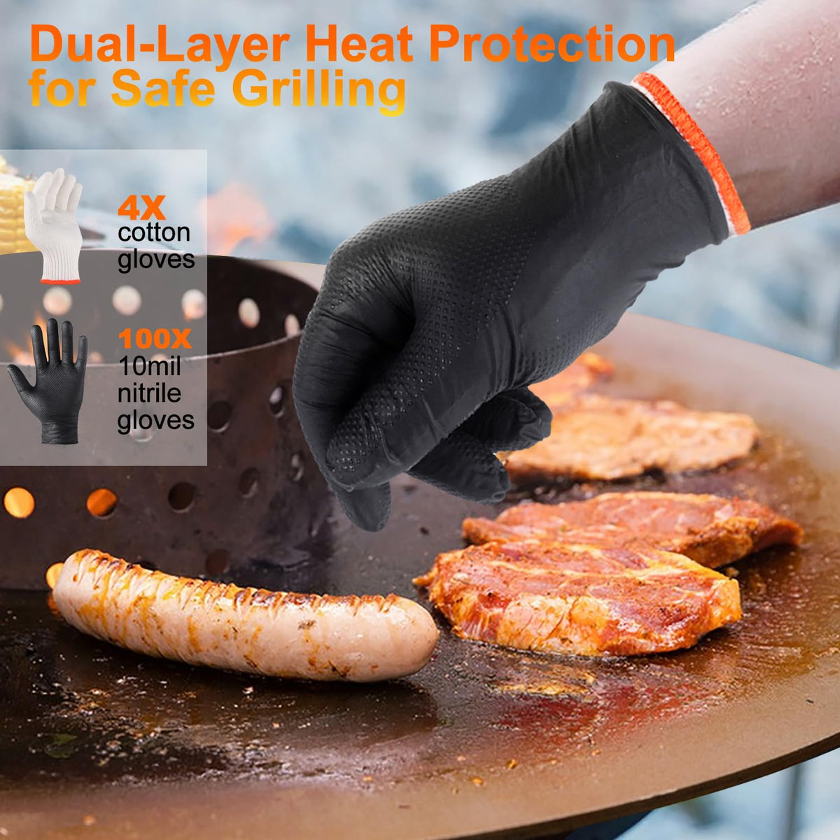 ANBOSON cotton liner gloves absorb sweat during long cooking sessions