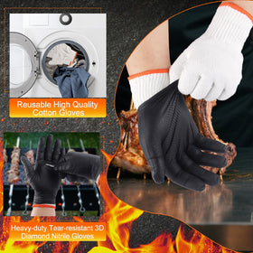 ANBOSON diamond-textured grip secures meats and pans during prep