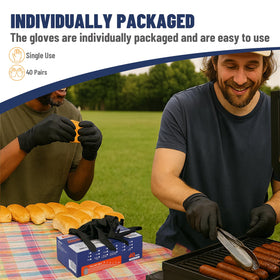 ANBOSON nitrile gloves 5mil textured fingertips improve grip for tools and prep