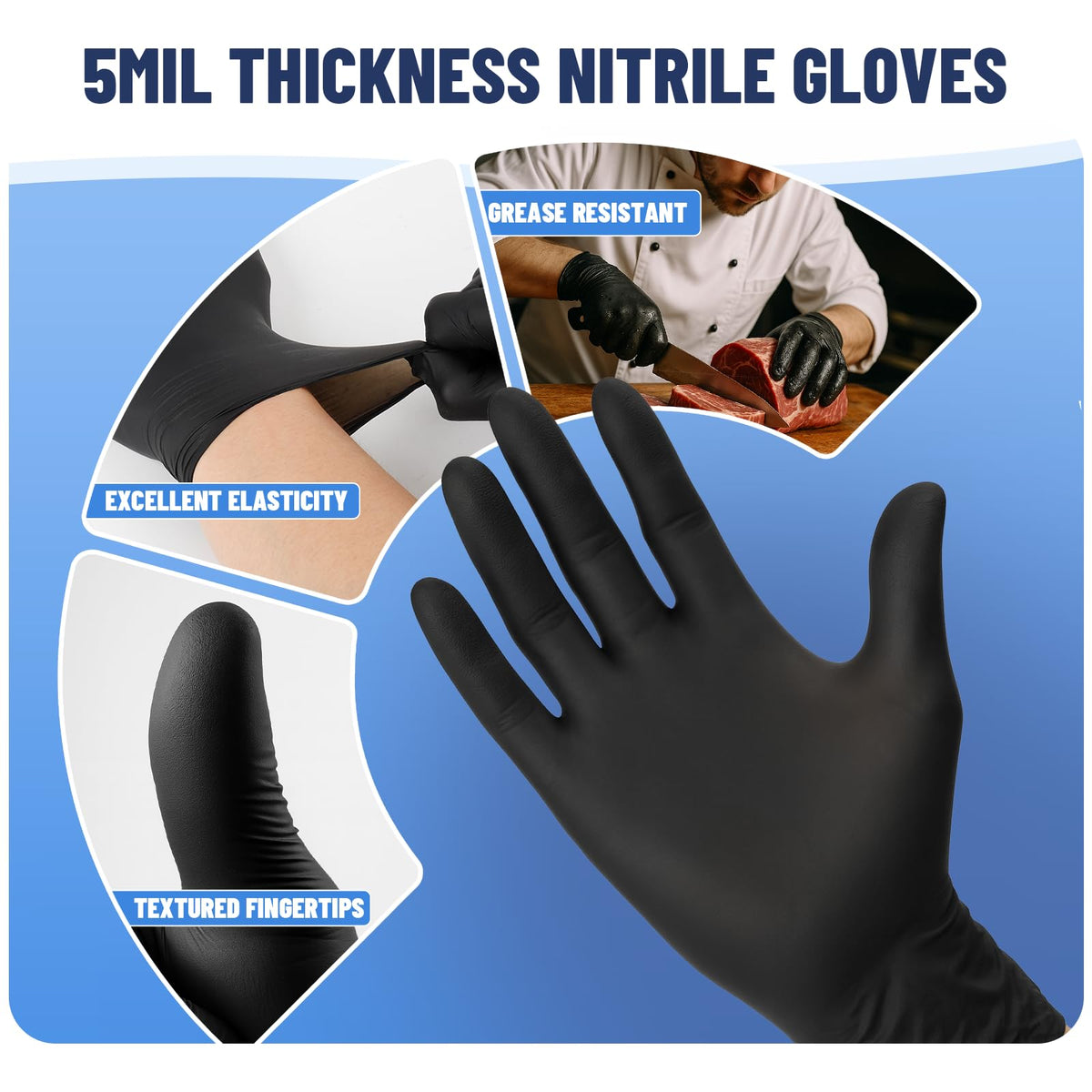 ANBOSON latex-free and powder-free nitrile gloves for comfort