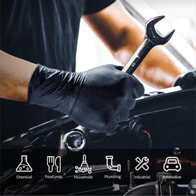 ANBOSON industrial-use nitrile gloves suited for mechanics and workshops