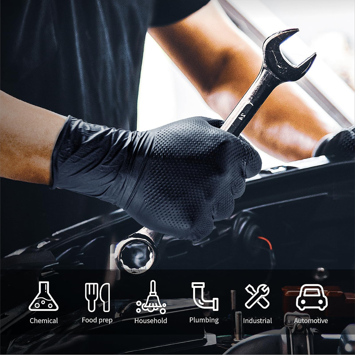 ANBOSON powder-free nitrile gloves ideal for food handling