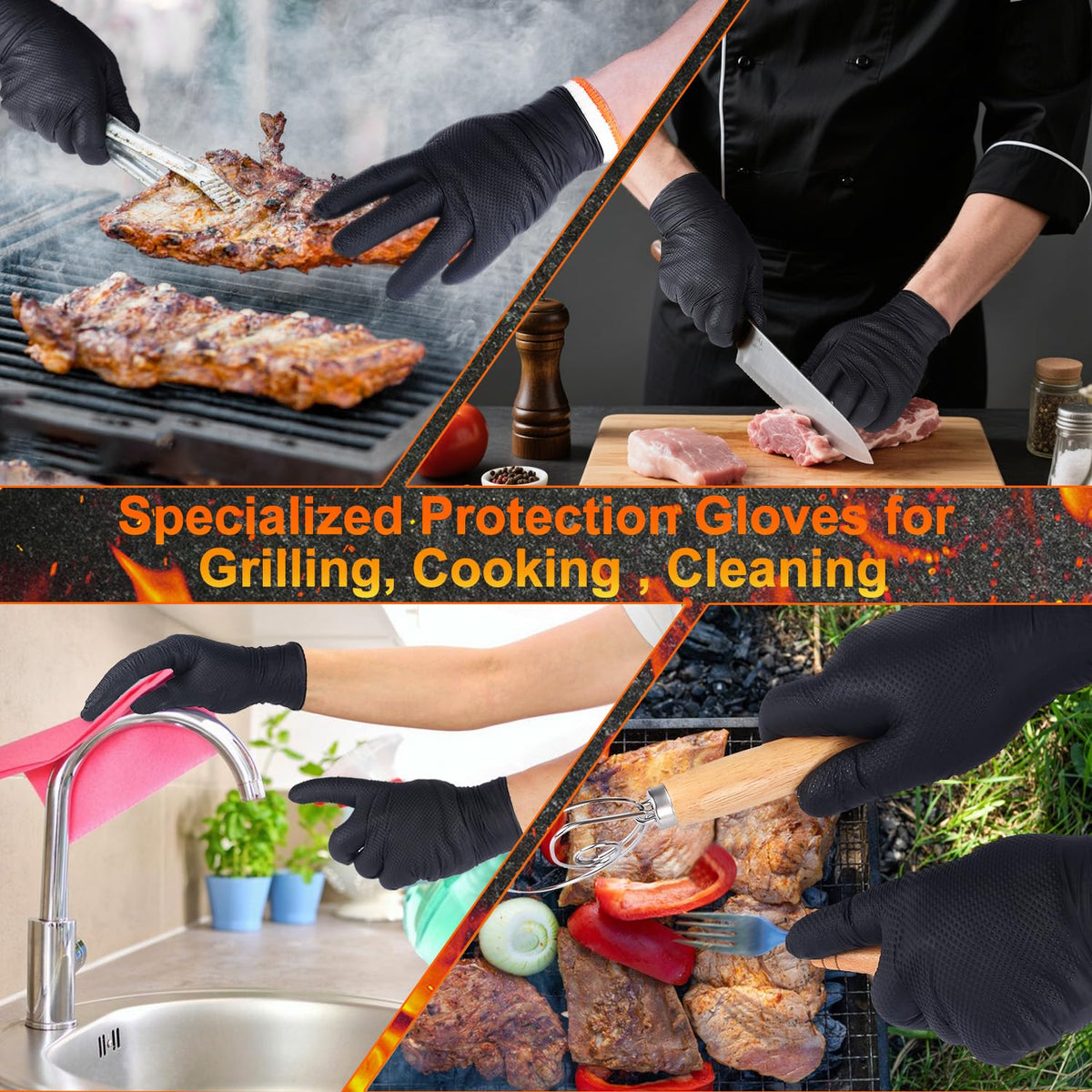 ANBOSON pro-grade versatility for grill, fryer, and cleanup