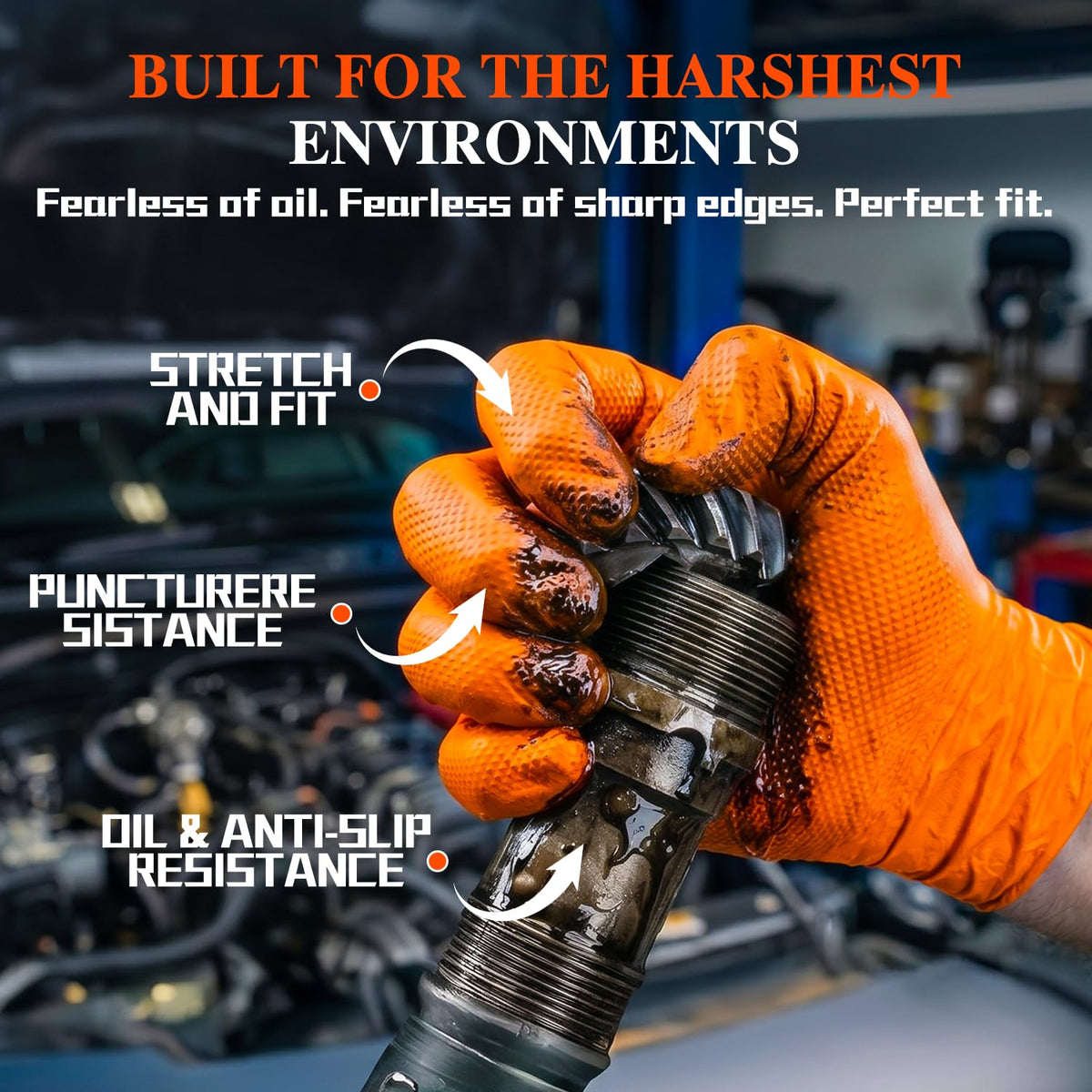 ANBOSON winter-ready nitrile gloves with flexible feel in cold