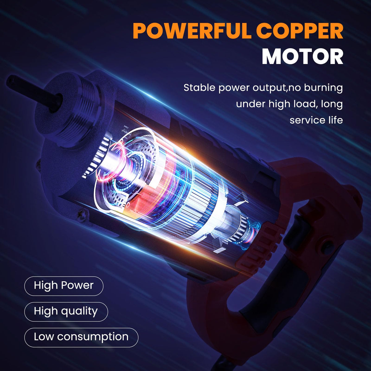 Anbull 2m shaft provides reach for large pours and deeper consolidation