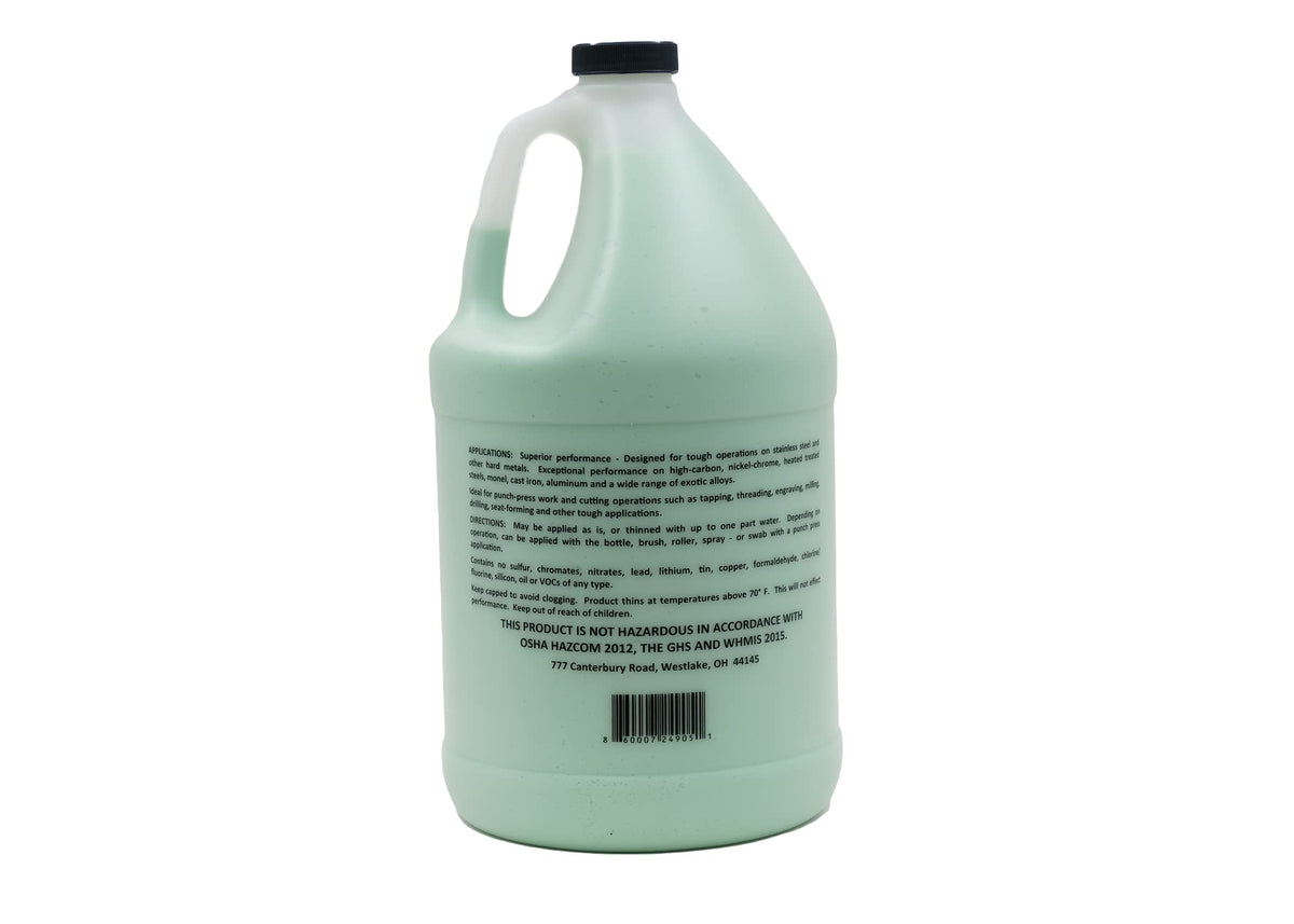 Anchorlube drilling-cutting-fluid demonstrates smooth cuts on stainless steel.