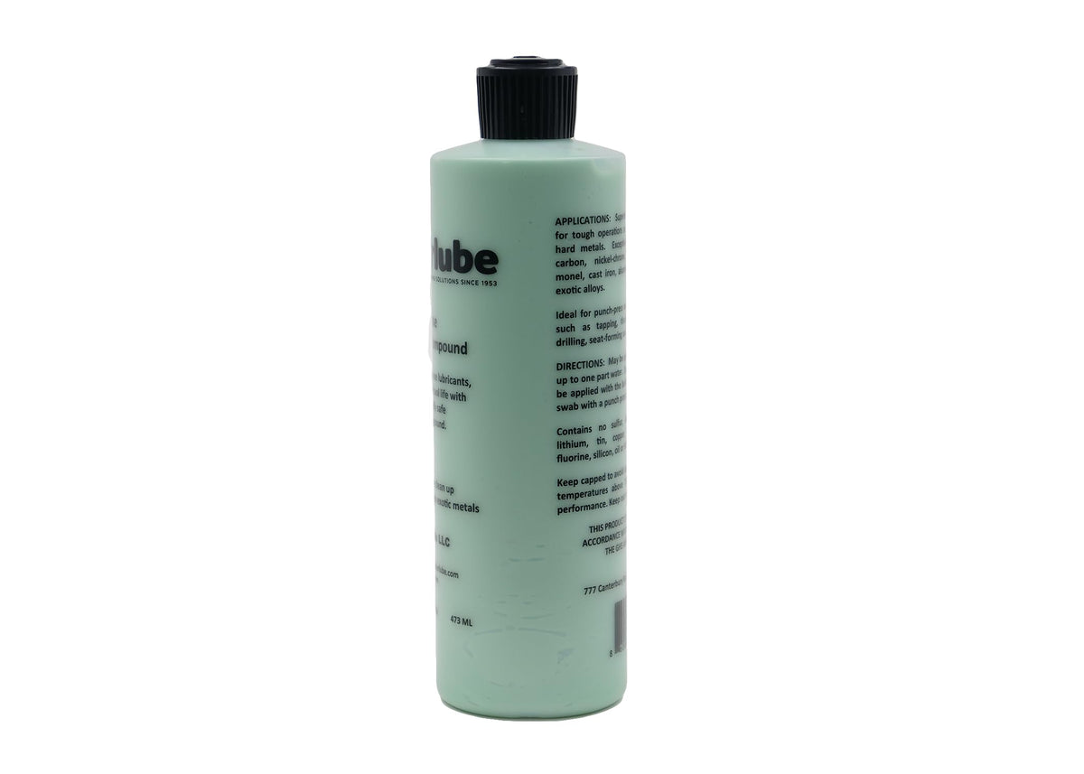 Anchorlube on stainless steel demonstrates smooth cutting benefits.