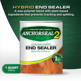 ANCHORSEAL 2 applying sealer on wood with brush to protect ends