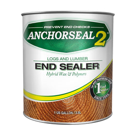 ANCHORSEAL 2 bottle applying end grain sealer to fresh wood ends