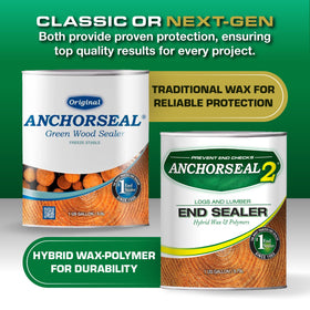 ANCHORSEAL 2 green wood turning blank ready for sealing