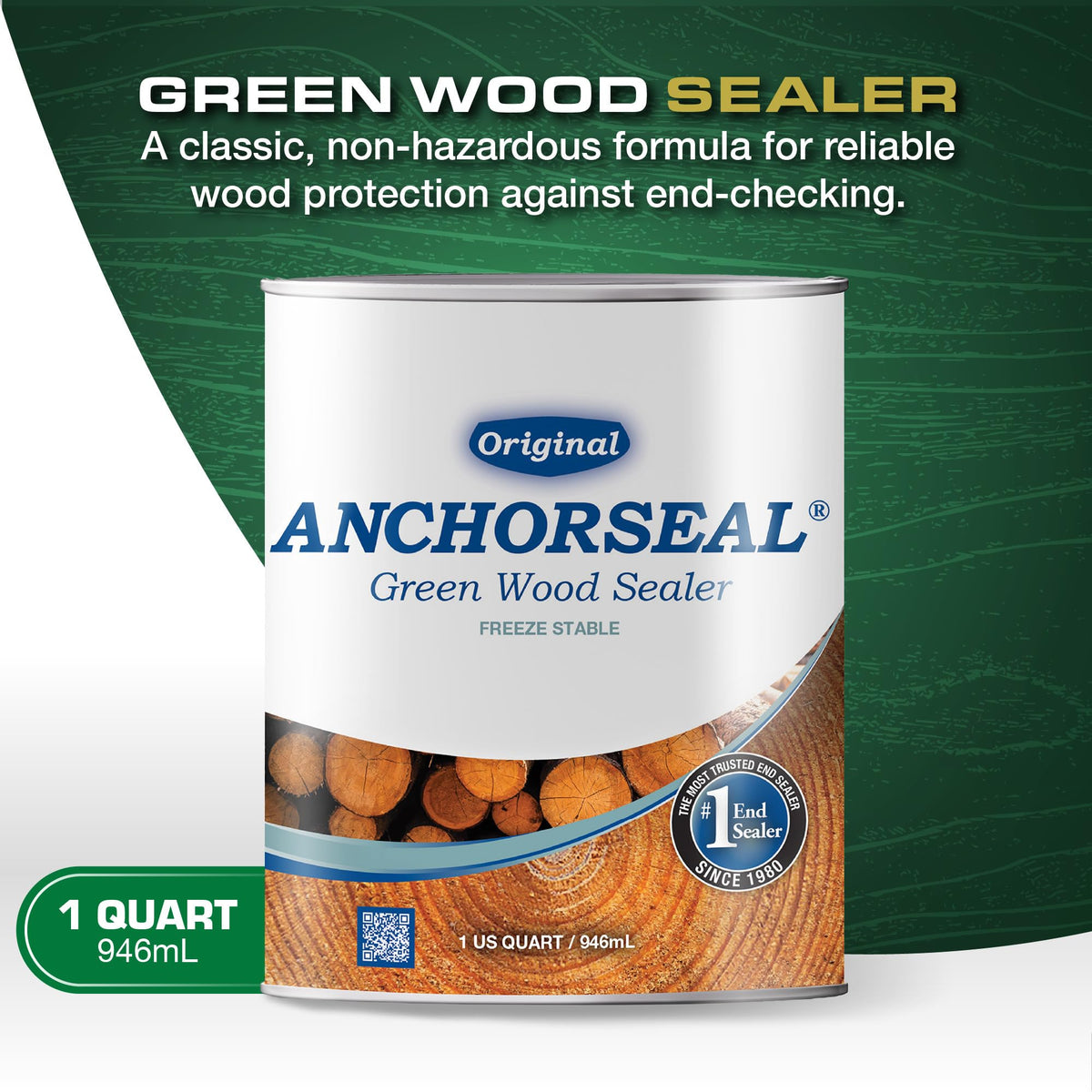 ANCHORSEAL Classic brush end application demonstrates easy coverage for end grain.