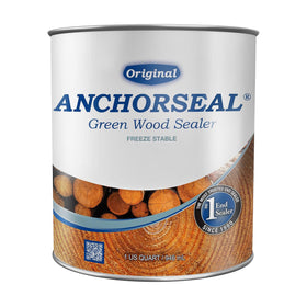ANCHORSEAL Classic end sealer bottle applying wax to protect drying wood ends.