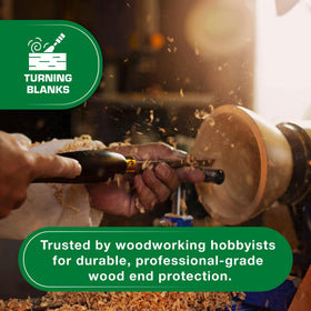 ANCHORSEAL Classic on debarked logs minimizes moisture loss and cracking.