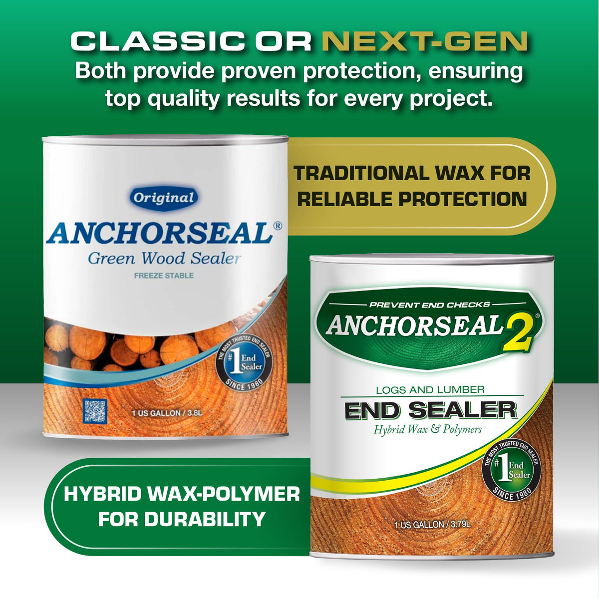 ANCHORSEAL Classic treated live-edge slabs curb blue stain and sap stain.