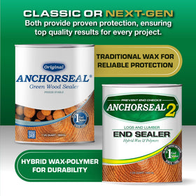 ANCHORSEAL Classic sealing live-edge slabs to reduce end splitting.