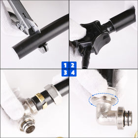 ANCIMOON compression elbow fitting demonstrates a leak-resistant connection with double O-rings.