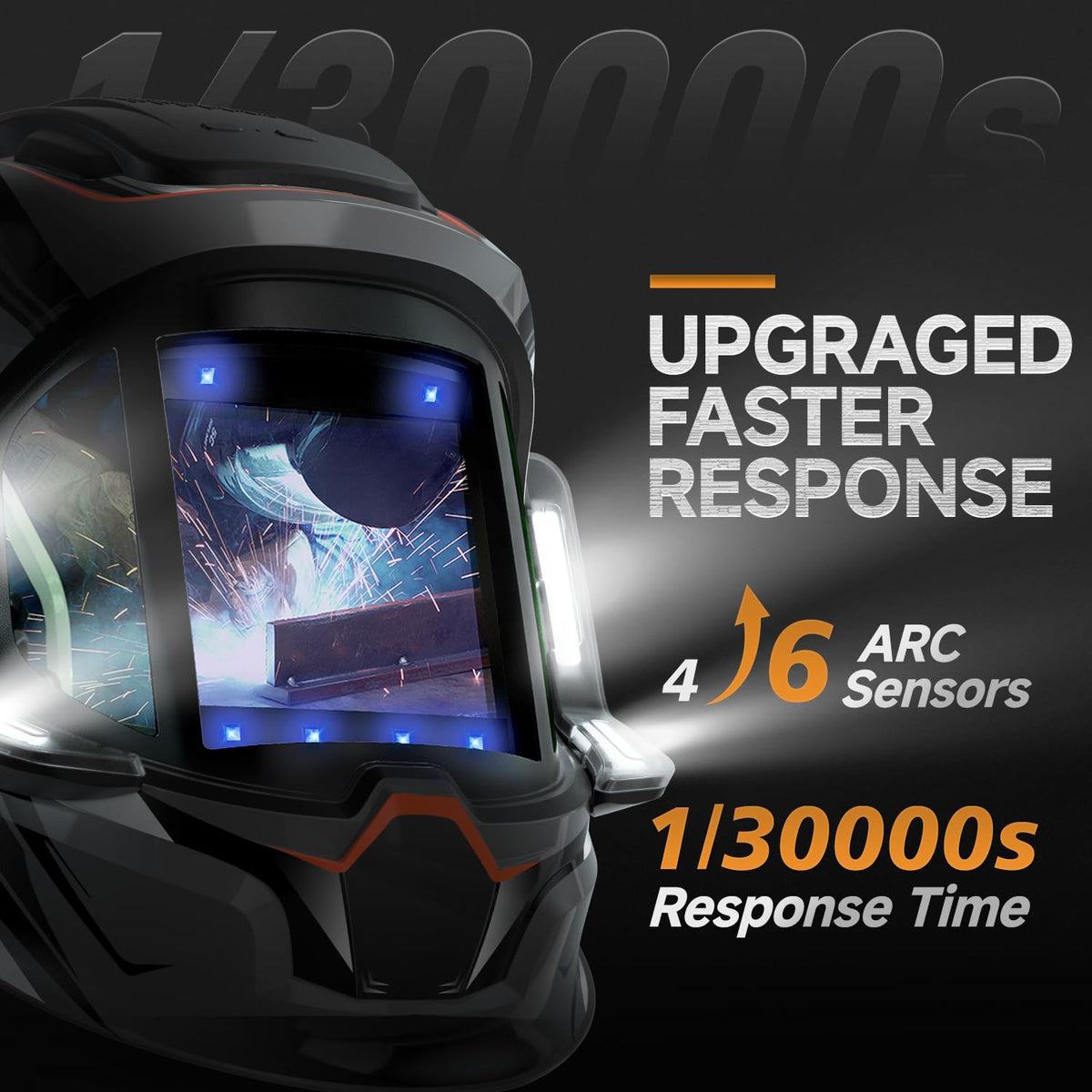 ANDELI welding helmet with four LED lights boosts visibility in dim workshops.