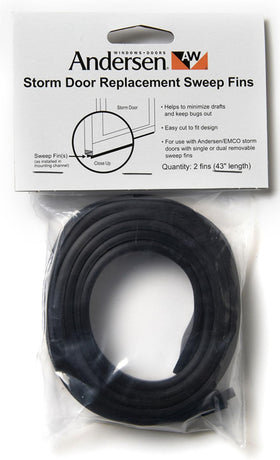Andersen storm door bottom sweep fin 43-inch seals drafts for energy efficiency