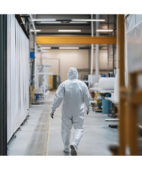 Andes Safety anti-static fabric protective suit for safer handling