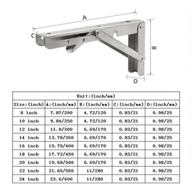 ANDICEQY folding bracket with hardware included for quick, secure installation.