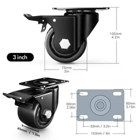 Andutees 4-pack heavy-duty casters ideal for portable workstations