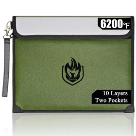 Andyer fireproof document bag outer shell protects valuables from extreme heat