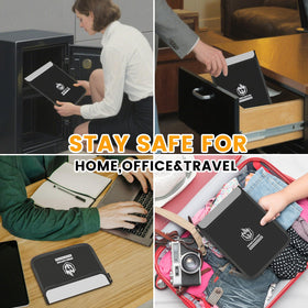 Andyer foldable fireproof bag stores easily in safes or bags.