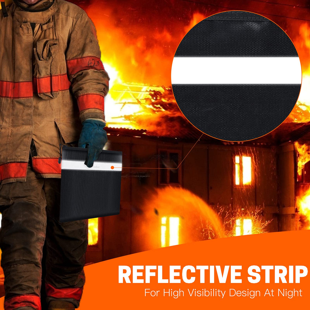 Andyer fireproof bag insulation layer emphasizes added thermal protection.