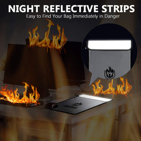andyer fireproof bag night visibility strip helps locate it quickly