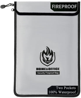 andyer fireproof bag exterior with two pockets for quick document access