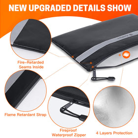 Andyer fireproof bag waterproof zipper design shields contents from moisture.