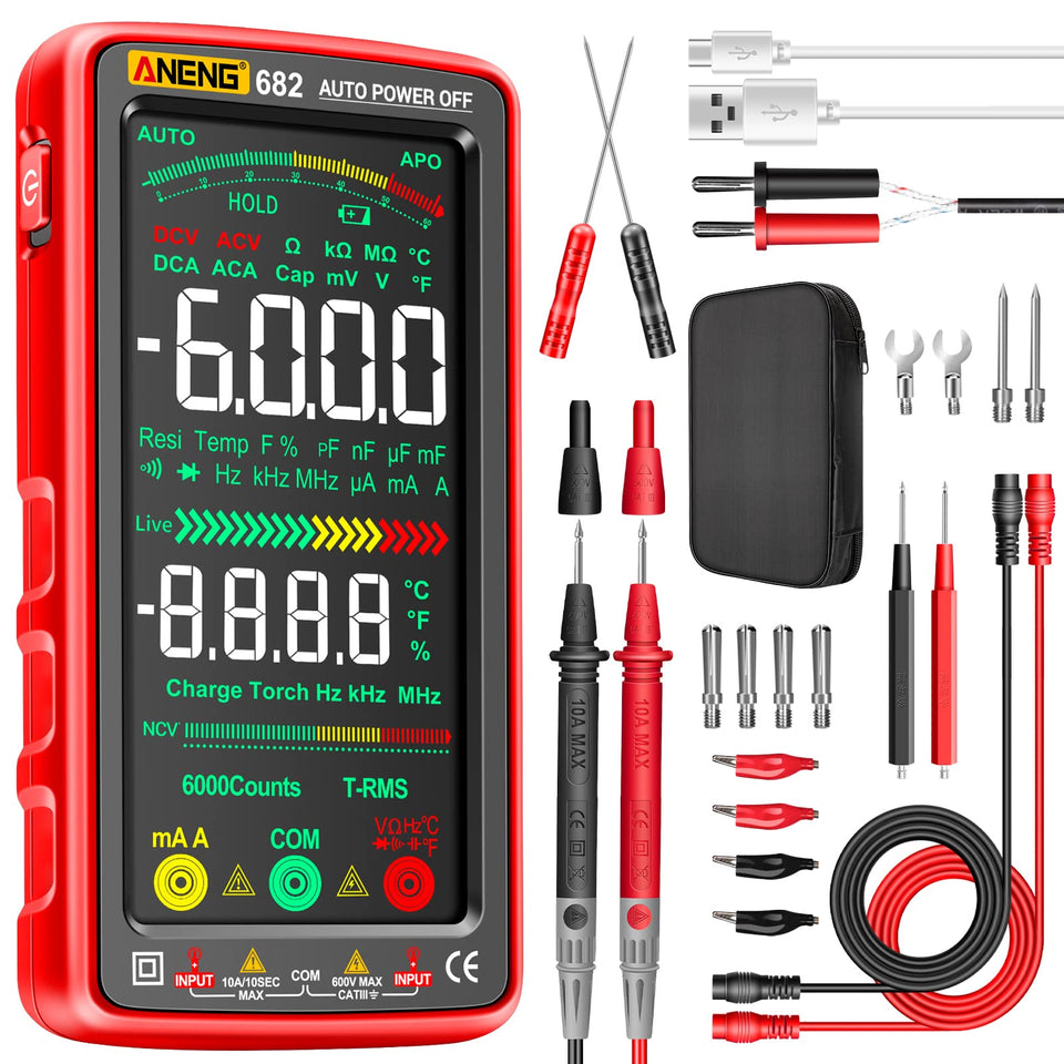 ANENG multimeter color screen display for easy readings in any light