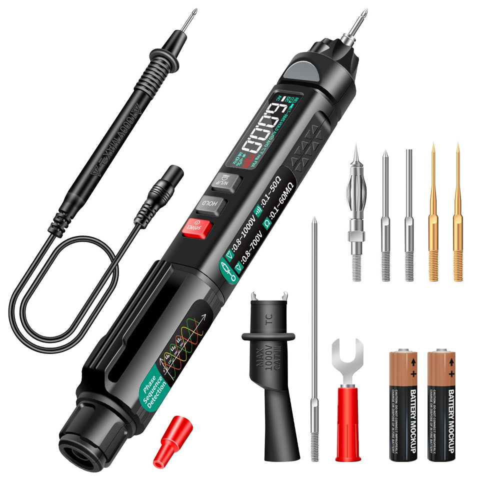 ANENG pen multimeter front view, portable voltage tester for quick field checks
