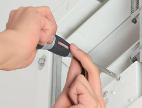 Anex magnetic bit holder keeps screws aligned during use.